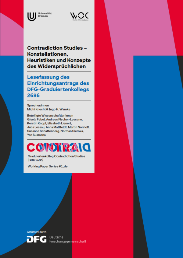 Working Paper "Einrichtungsantrag Contradiction Studies – Konstellationen, Heuristiken und Konzepte des Widersprüchlichen, Lesefassung"