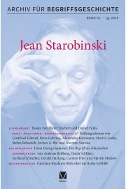 Cover Archiv für Begriffsgeschichte: Jean Starobinski